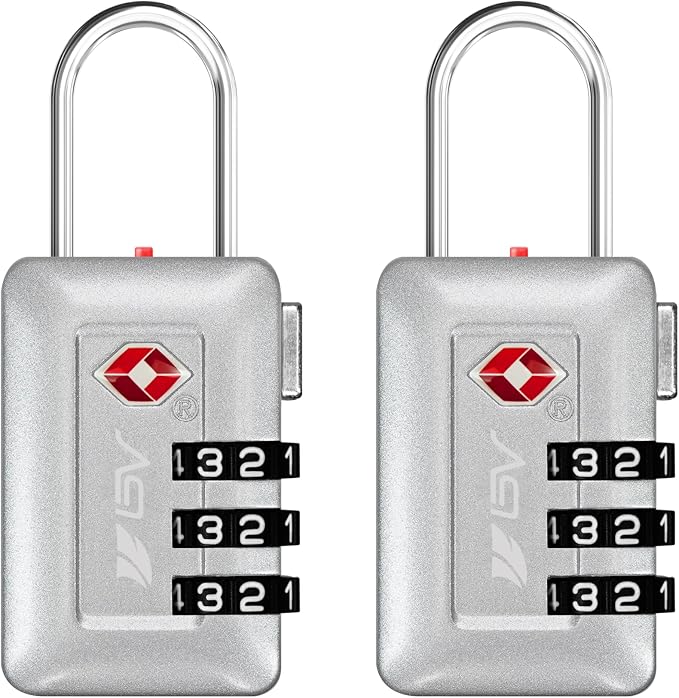 BV TSA Accepted Luggage Travel Lock, Set-Your-Own Combination Lock by BV