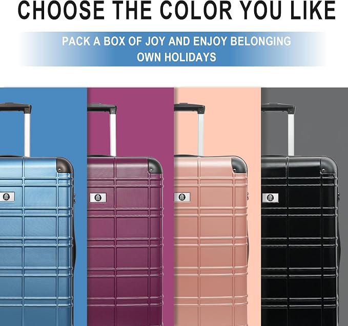 Luggage Sets 4 Piece, ABS PC Lightweight Suitcases - Image 8
