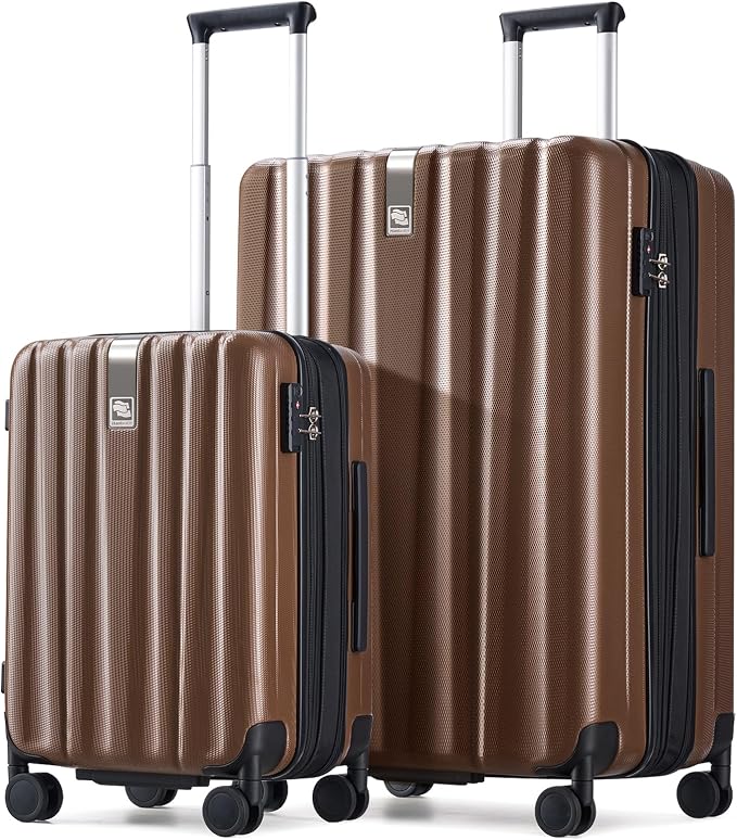 Hanke Expandable Hard Shell Luggage Sets 2 piece Carry on Luggage by Hanke
