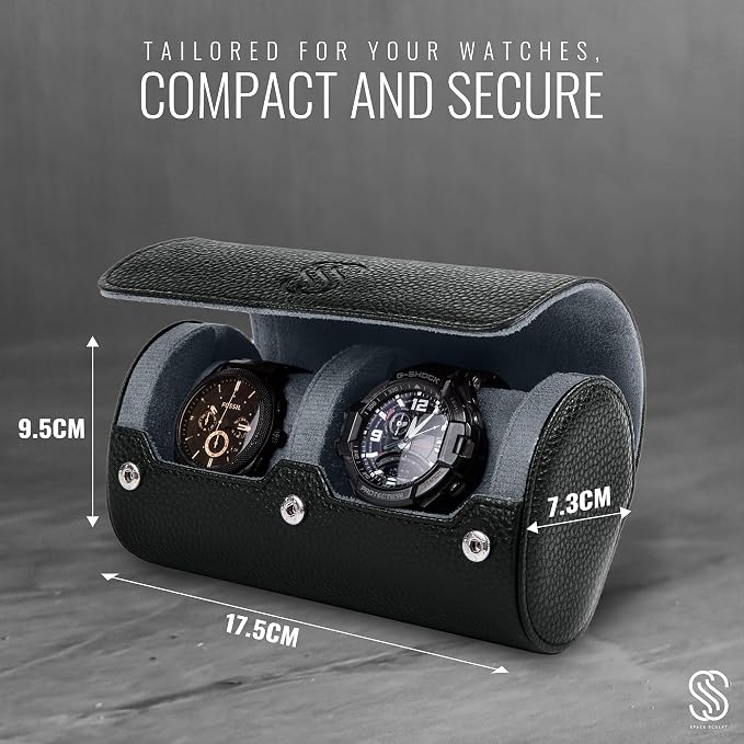 2 Watch Travel Case for Men – Sleek Faux Leather Organizer for Smart & Luxury - Image 6