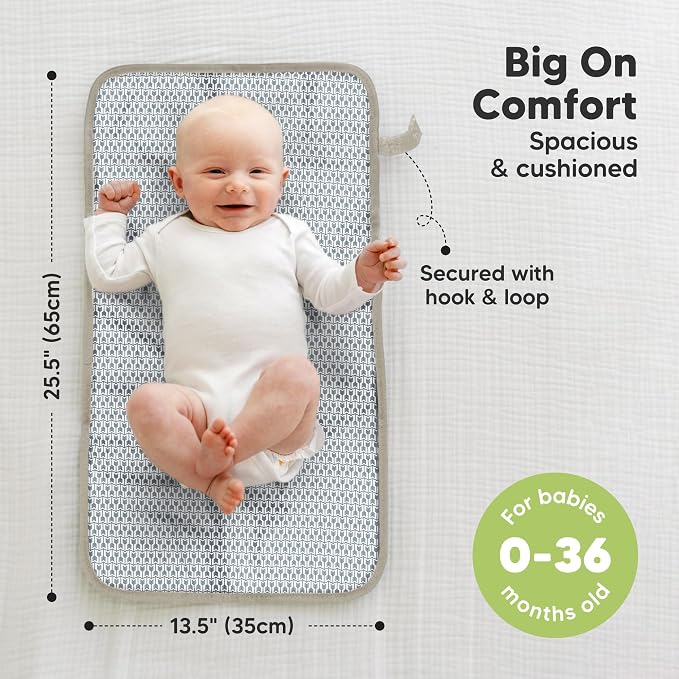 KeaBabies Portable Diaper Changing Pad, Easy Wipe Clean - Image 3