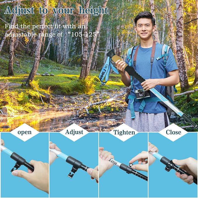 Trekking Poles - Lightweight, Collapsible, Adjustable Hiking Poles - Image 3