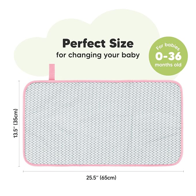 KeaBabies Portable Diaper Changing Pad, Easy Wipe Clean - Image 3