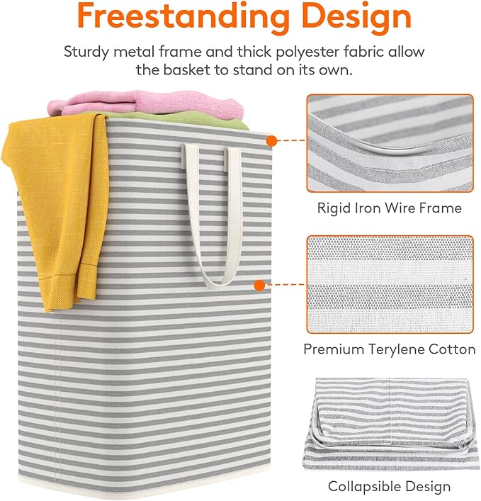 Lifewit Laundry Hamper Large Collapsible Laundry Baskets, Freestanding - Image 2