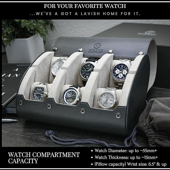 6 watch case box for travel and display organizer - Image 3