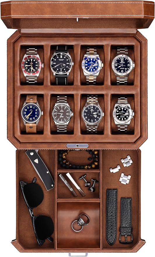 ROTHWELL 8 Slot Leather Watch Box by RothwellSanFrancisco