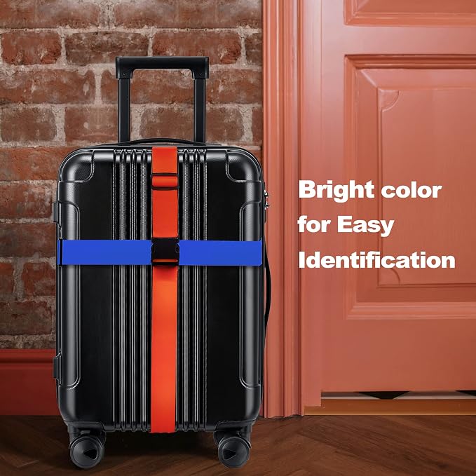 Luggage Straps for Suitcases TSA Approved Travel Belt 4 Pack by Chelmon - Image 6