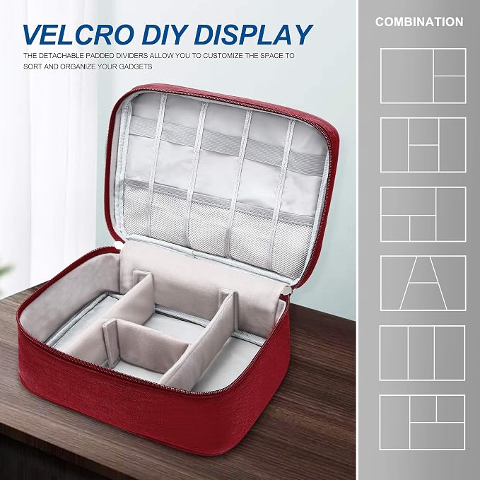 VOCUS Electronics Organizer Travel Cable Organizer Bag - Image 4