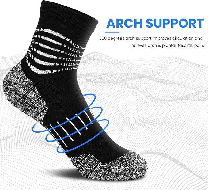 IRAMY Ankle Compression Socks for Men Athletic Running Socks - Image 3
