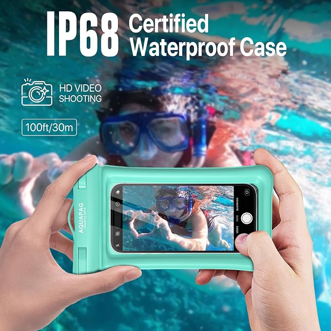 NEPHI IP68 Waterproof Phone Pouch 2 Pack-Up to 8.0"，Adjustable Neck Lanyard - Image 6
