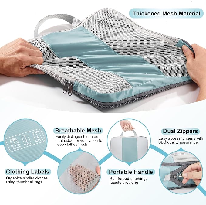 10 Set Compression Packing Cubes - Image 6