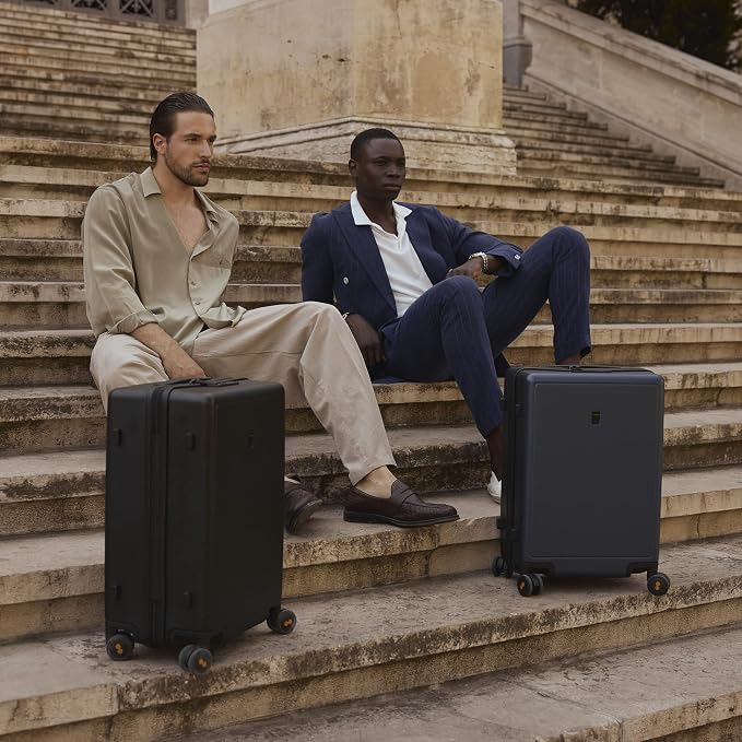 LEVEL8 Elegance Checked Luggage, 24 Inch Hardside Suitcase, Lightweight Matte - Image 2