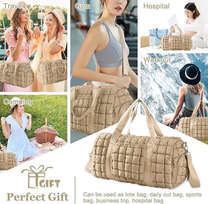 Quilted Travel Duffle Bag Gym Bag - Image 7