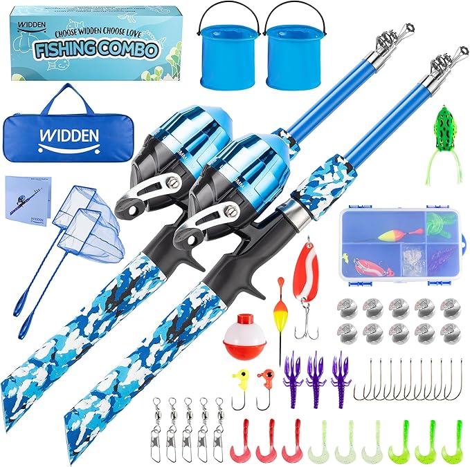 Kids Fishing Pole, Portable Telescopic Kids Fishing Poles by WIDDENKidsFishingPole