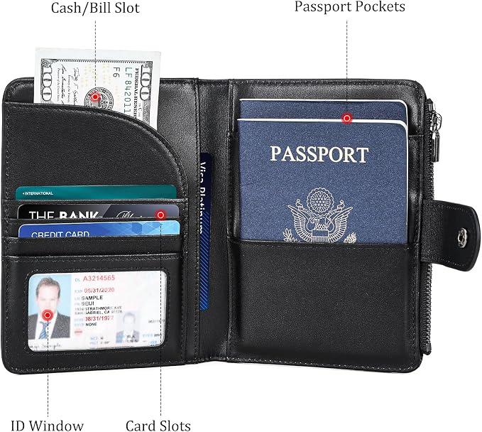 Polare Napa Leather Travel Passport Holder - Image 4