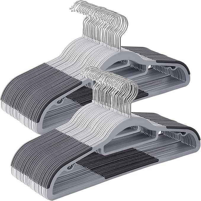 30 Pack Plastic Clothes Hangers Non Slip by BGRQRIQ