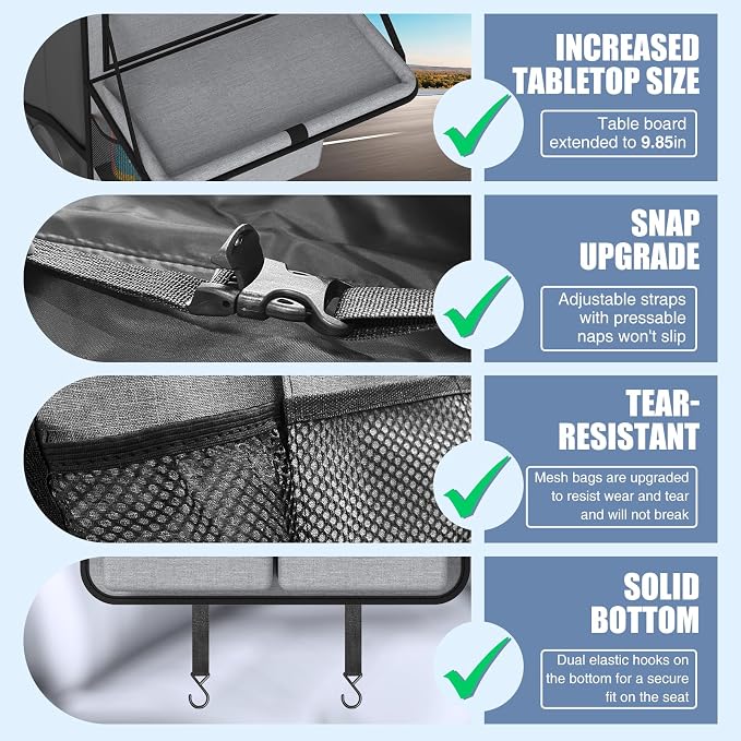 Car Backseat Organizer with Tablet Holder, 11 Storage Pockets with Foldable - Image 6