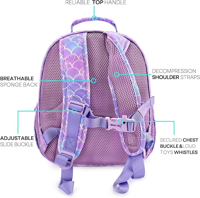 mibasies Girls Backpack 5-8: Lightweight Kids Backpacks - Image 3