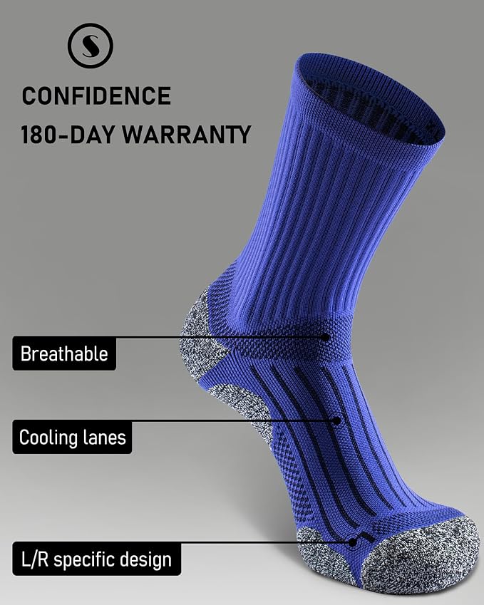 Elite Cushioned Compression Mid-crew Socks 4-Pack - Image 5