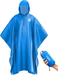 Foxelli Rain Poncho for Adults – Extra Long Reusable Waterproof Raincoat by FOXELLI