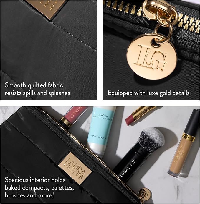 LAURA GELLER NEW YORK Quilted Makeup Bag - Image 2