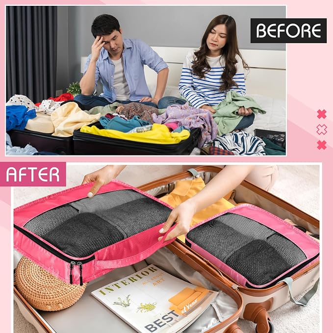 5 Pcs Packing Cubes for Suitcase Large Travel Cubes Carry on Luggage Organizer - Image 6