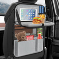 Car Backseat Organizer with table Tray, 9 Storage Pockets Backseat Car by Oneyus
