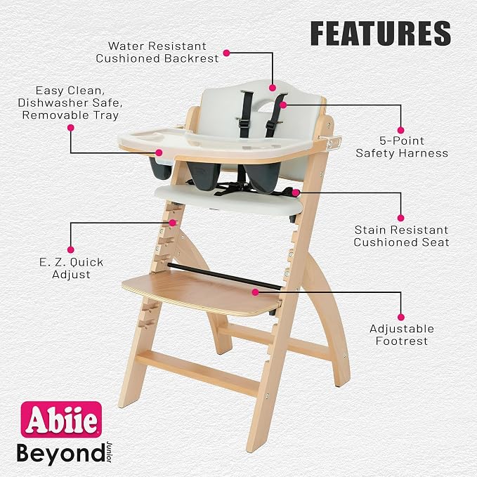 Abiie Beyond Junior Wooden High Chair - Image 2