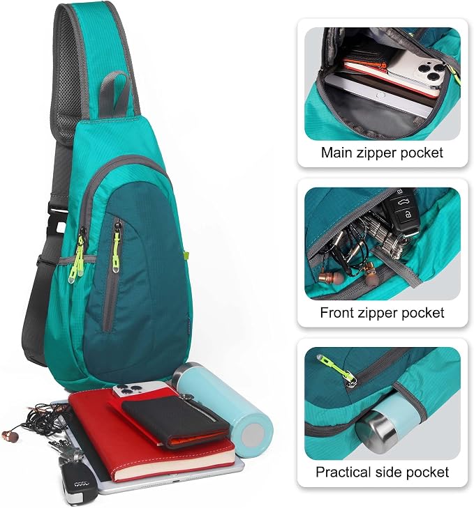 TITECOUGO Small Sling Bag, Lightweight Crossbody Backpack - Image 2