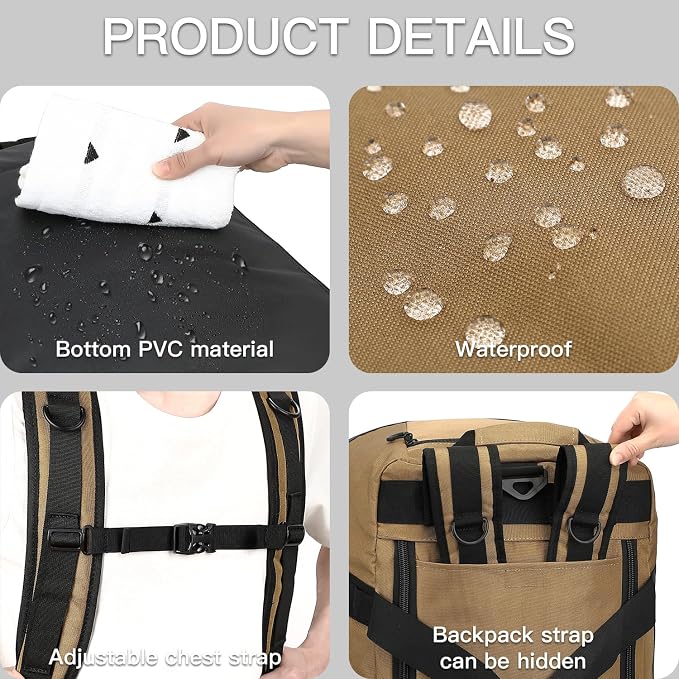 TUGUAN Extra Large Travel Duffle Bag Backpack - Image 6