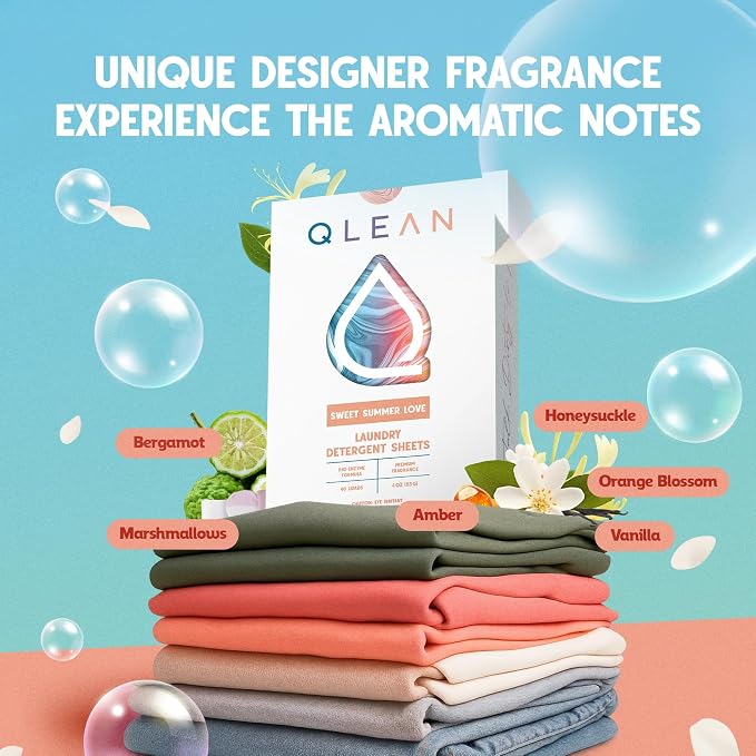 QLEAN Laundry Detergent Sheets – Travel-Friendly, HE & Standard Washer Safe - Image 6