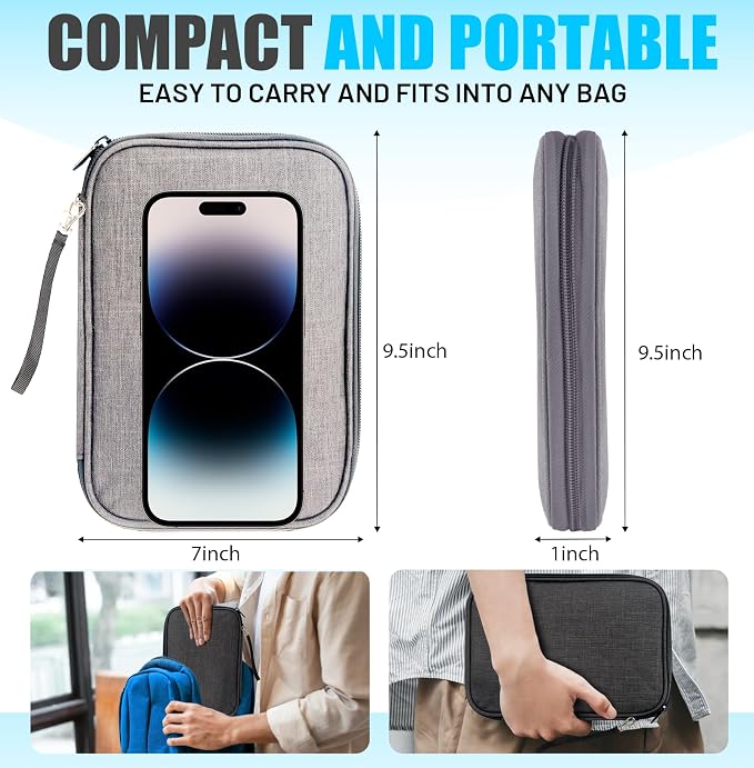 Travel Cable Organizer Bag, Electronics Organizer Tech Pouch - Image 2