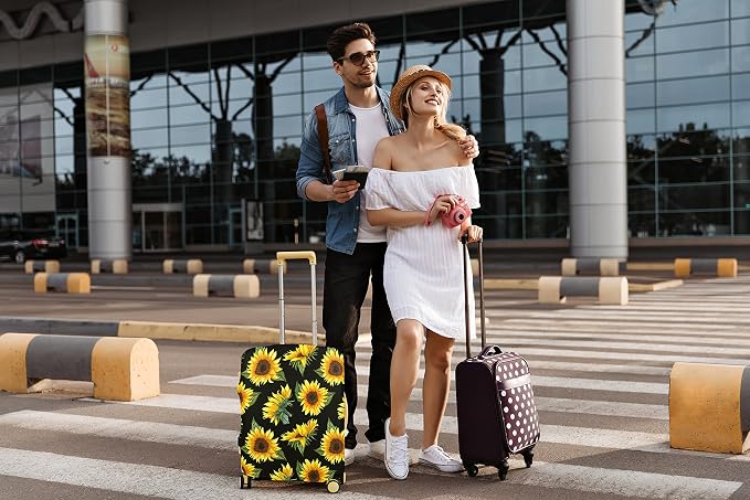 7-Mi Luggage Cover Thickened 19/22/26/30 Inch Suitcase Spandex Black Protector - Image 6