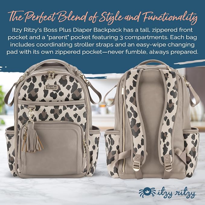 Itzy Ritzy Diaper Bag Backpack – Large Capacity Boss Plus Baby Backpack Diaper - Image 3