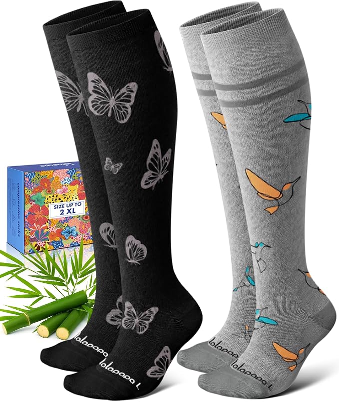 Bamboo Viscose Compression Socks by Lalapapa