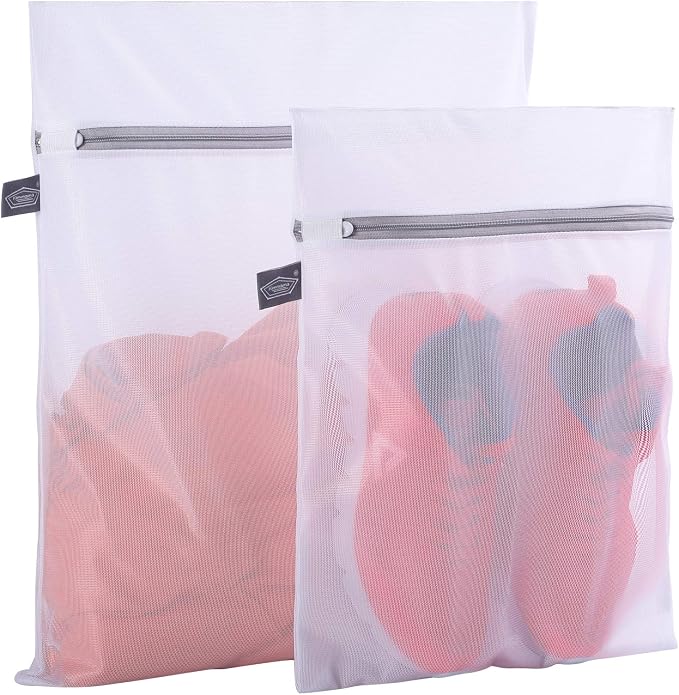 Kimmama Set of 2 Delicates Laundry Bags, Durable Zipper Mesh Laundry Bag by Kimmama