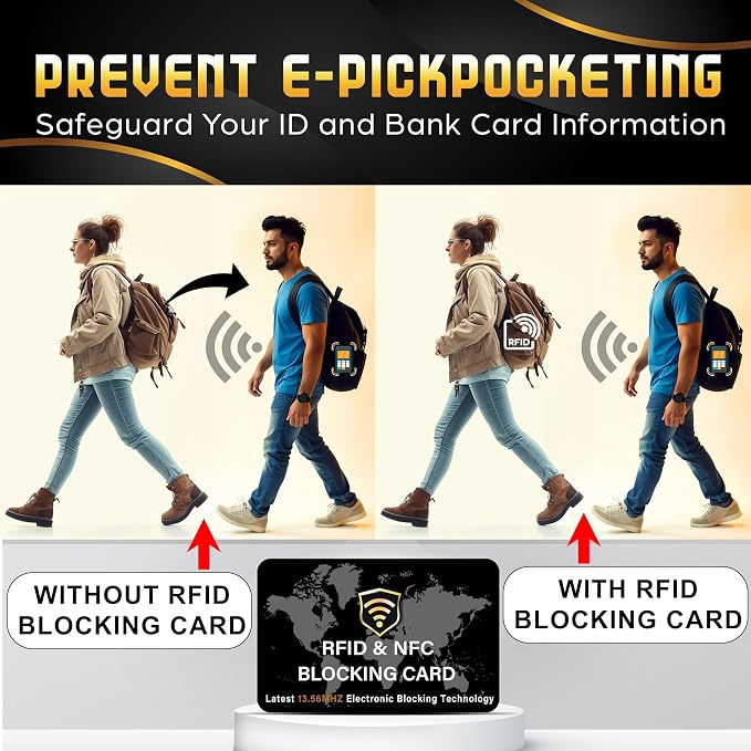 SaiTech IT 10 Pack RFID Blocking Card NFC Contactless Debit/Credit Card ATM - Image 4