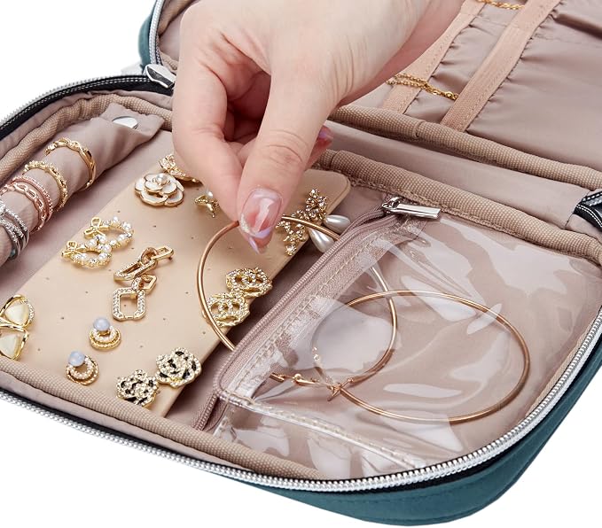 BELALIFE Travel Jewelry Organizer, Portable Jewelry Storage Case - Image 4