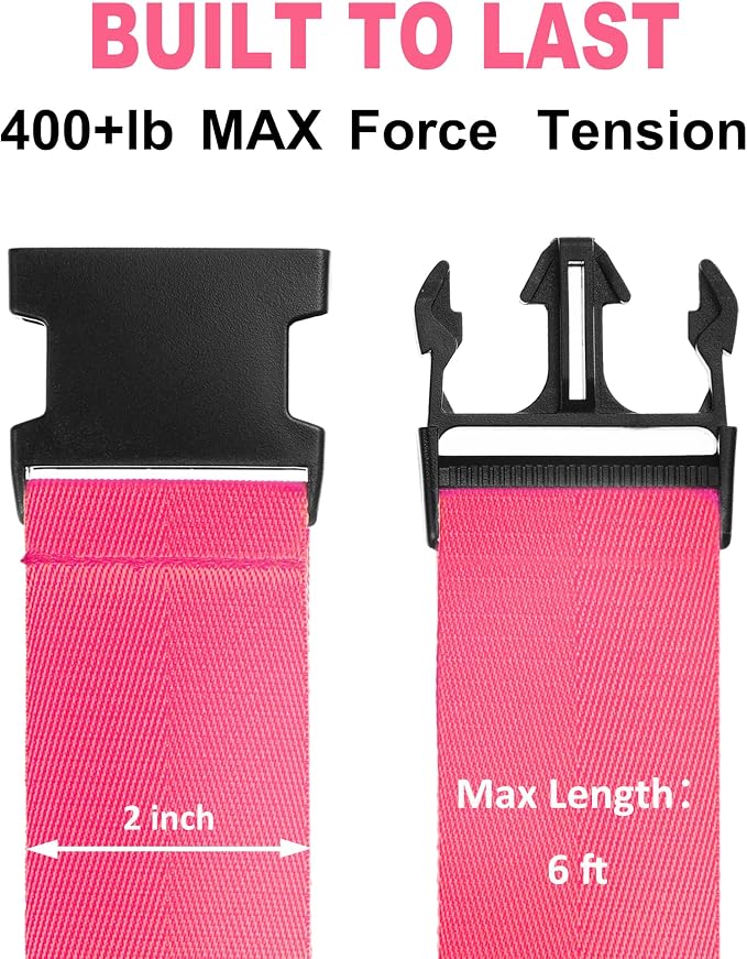 Luggage Straps for Suitcases TSA Approved Travel Belt 4 Pack by Chelmon - Image 2