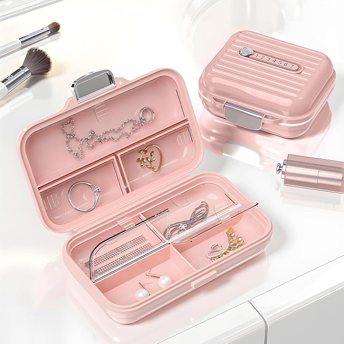 Travel Pill Organizer Box with Medicine Labels, 7 Compartments Portable Pill - Image 4