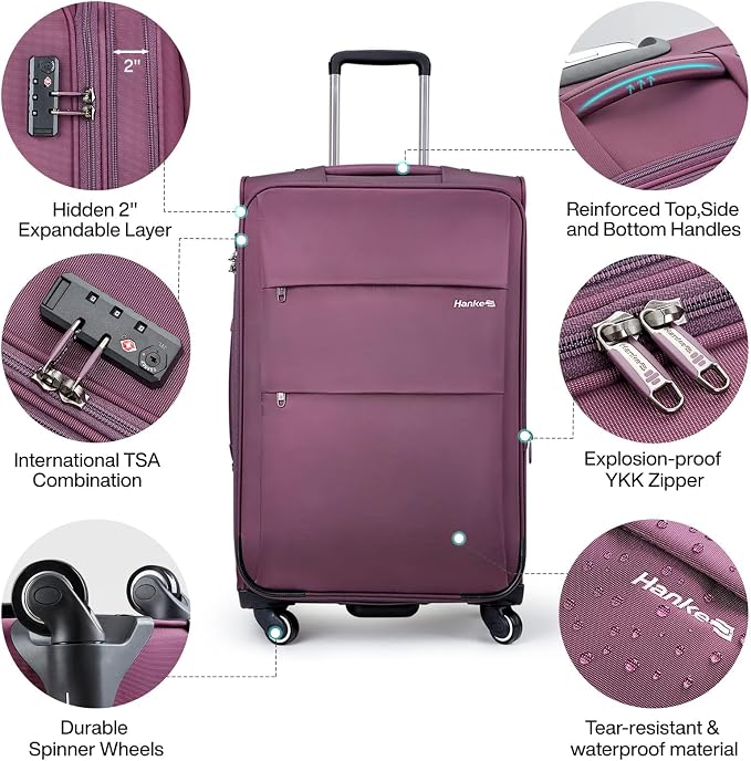 Hanke 20/28 Inch 2 Piece Luggage Sets - Image 2
