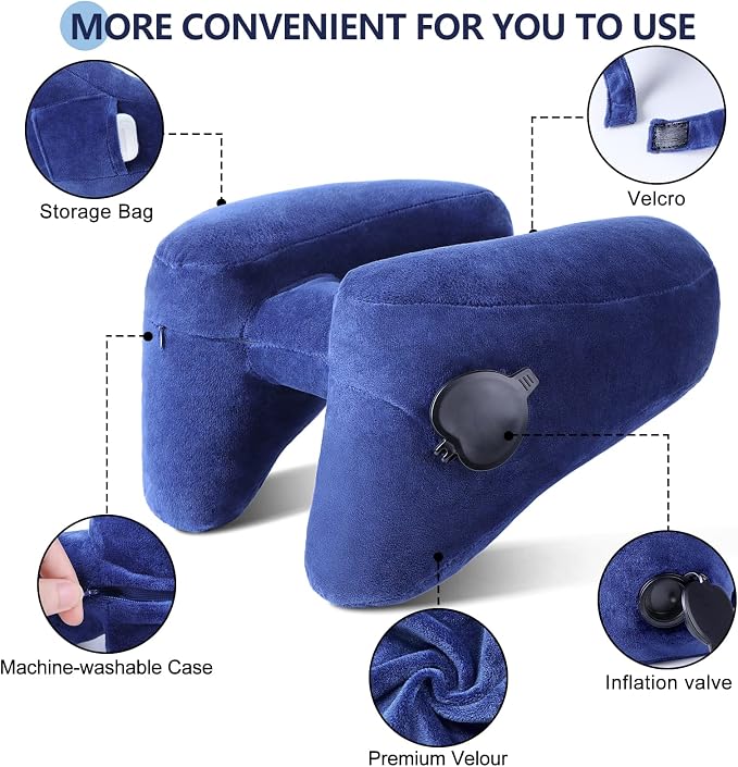 Sunany Neck Pillow for Travel Inflatable Airplane Pillow Comfortably Supports - Image 4