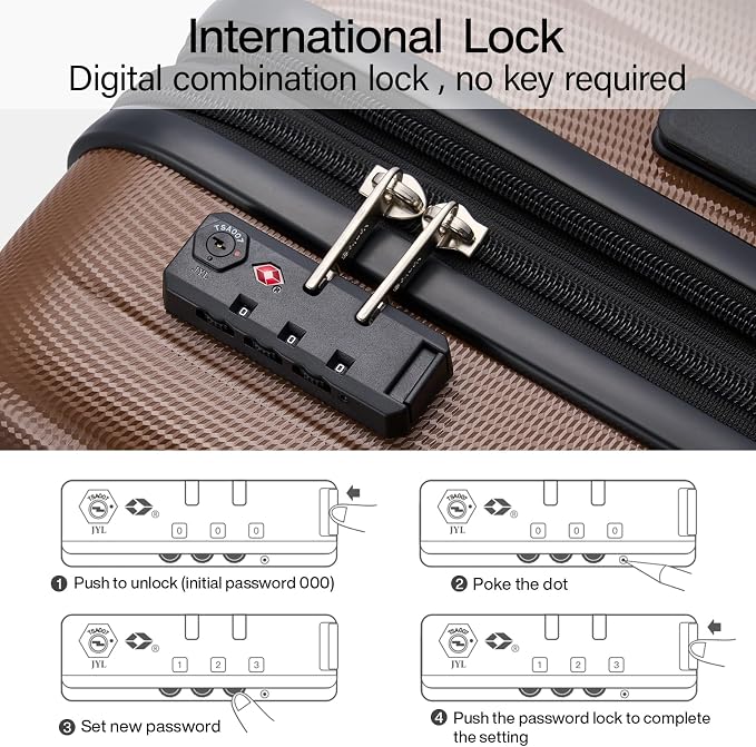Hanke 29 Inch Expandable Checked Luggage Lightweight PC Hard Shell Luggage - Image 8
