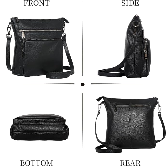 HESHE Crossbody Bags for Women Leather Handbags Designer Shoulder Purse - Image 4