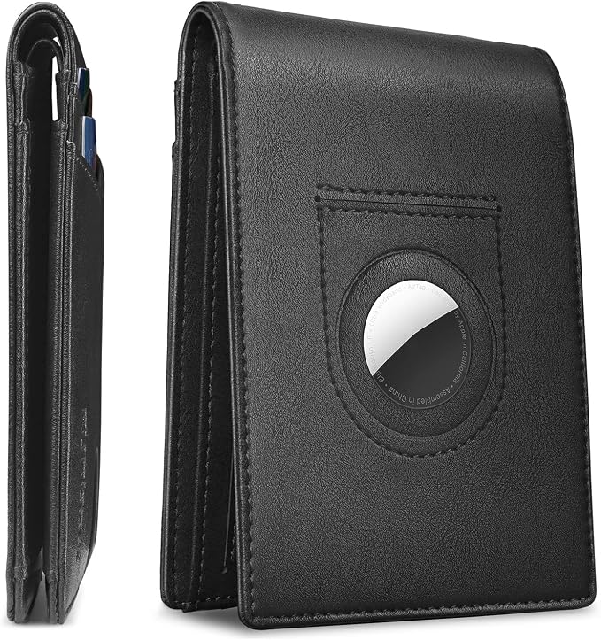 RUNBOX AirTag-Wallet-Mens-Slim-RFID Blocking Wallets Leather - Image 8