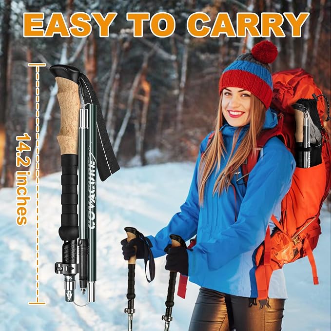 COVACURE Cork Handle Trekking Poles - Image 2