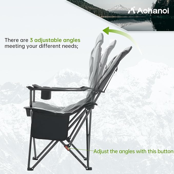 Camping Chairs, Portable 2 Pack Camp Chairs - Image 4
