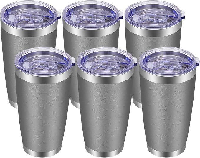 VEGOND 20oz Tumbler with Lid and Straw Stainless Steel Tumbler Cup Bulk Vacuum by VEGOND