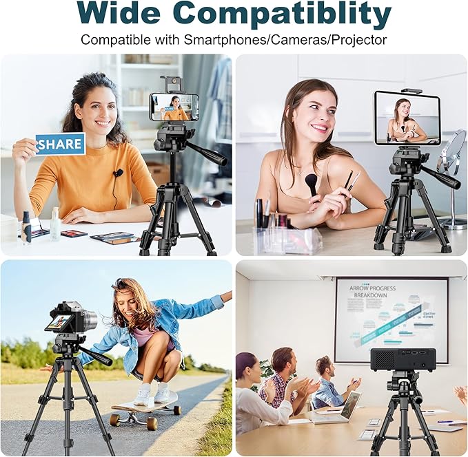 JOILCAN Mini Tripod for Camera, Portable Travel Tripod w/Phone & Tablet Holder - Image 5