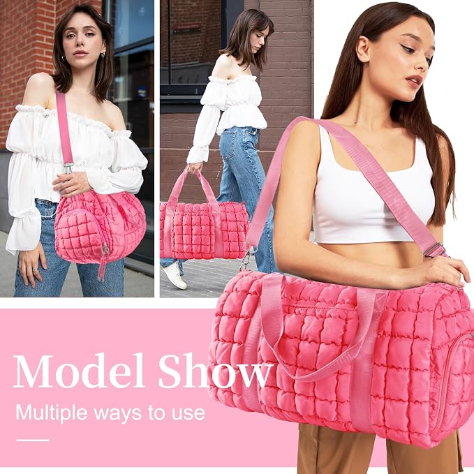 Quilted Travel Duffle Bag Gym Bag - Image 4
